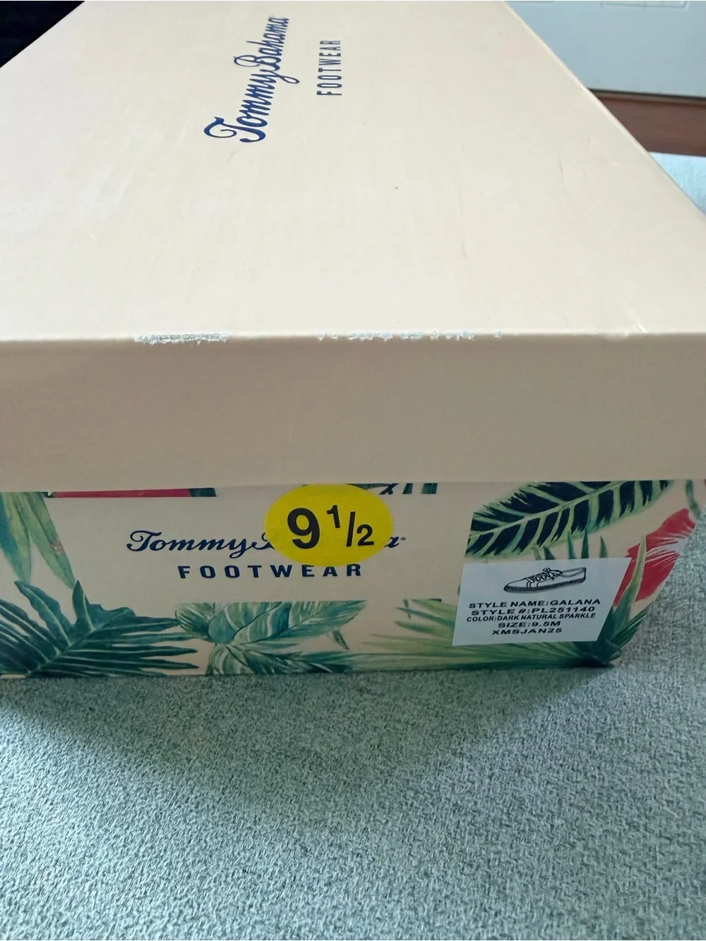 Tommy Bahama Galana Tan Gold Shimmer Espadrille Sneakers 9.5